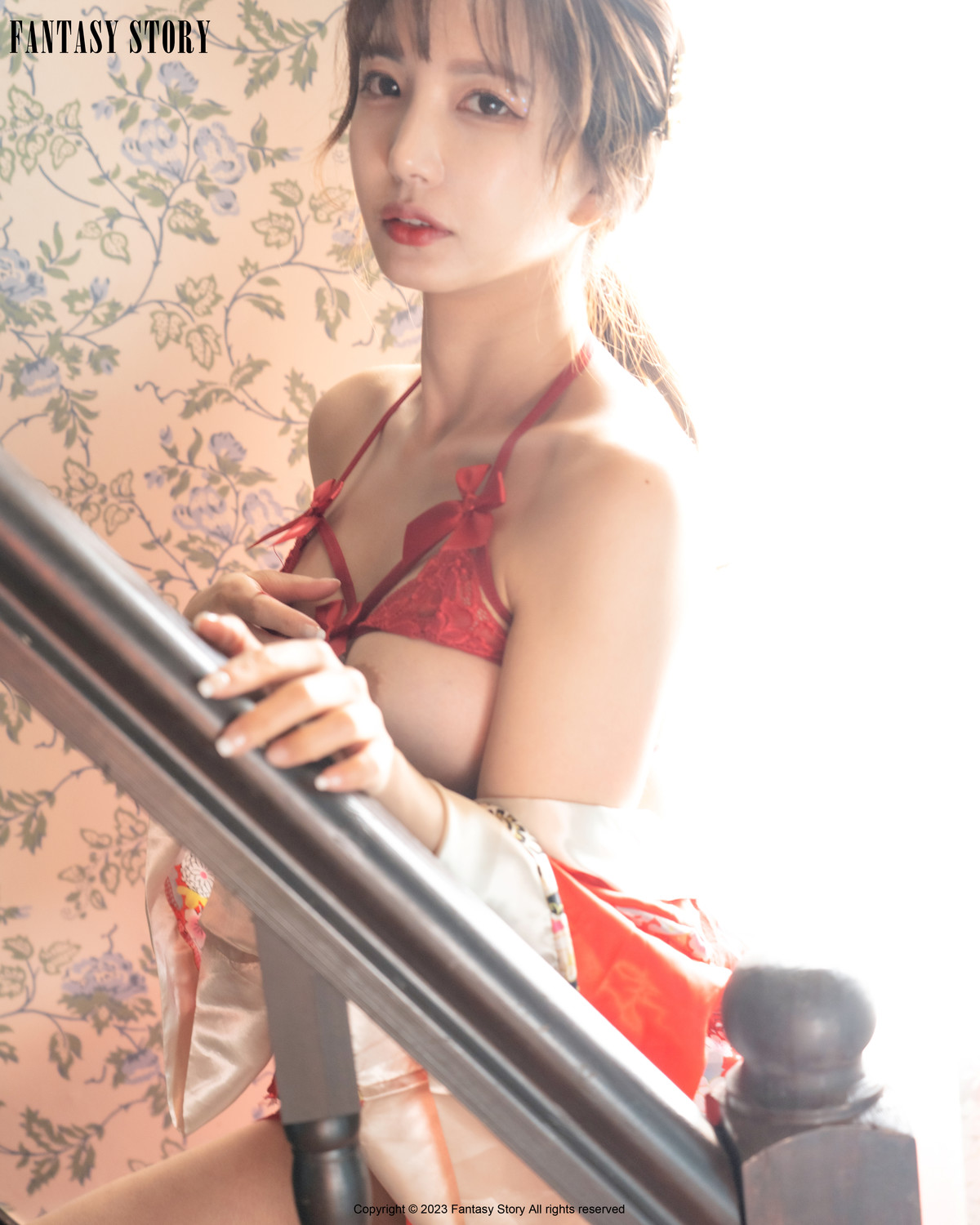 Rua 루아, [Fantasy Story] A Girl in a Red Yukata Set.01